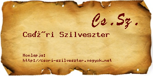 Csóri Szilveszter névjegykártya