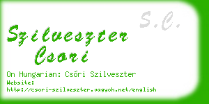 szilveszter csori business card